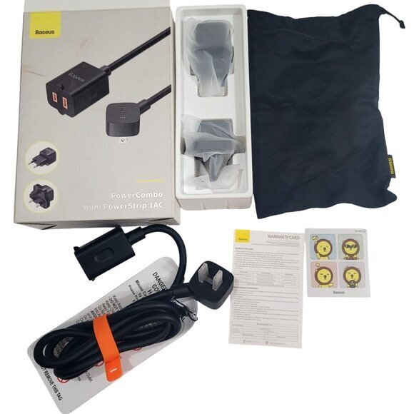 Baseus Travel Adapter Power Cord UK Europe - Picture 5 of 5